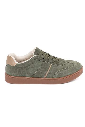 Groene suède dames sneakers...