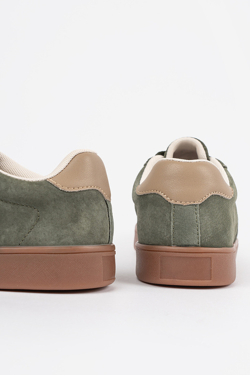 Groene suède dames sneakers Sergio Leone