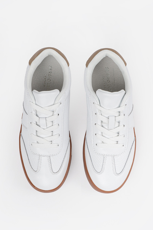 Witte suède dames sneakers Sergio Leone