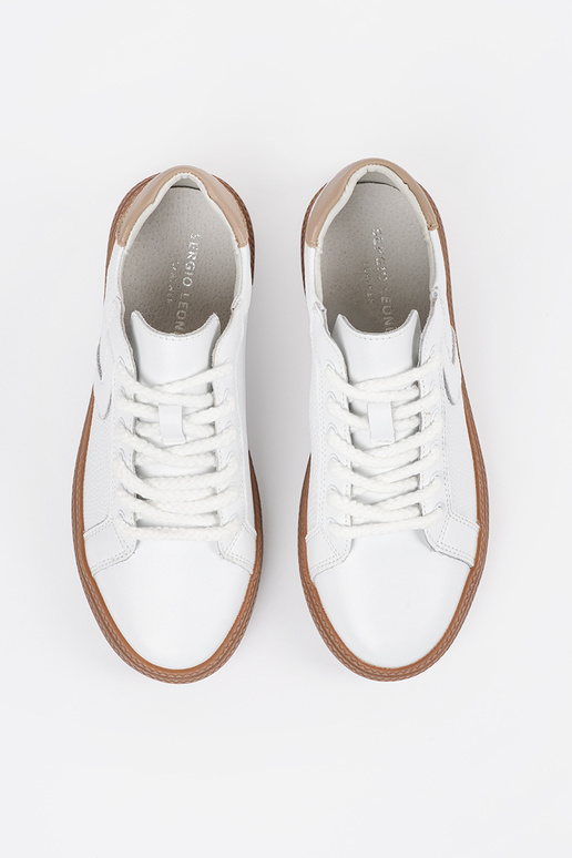 Witte leren dames sneakers Sergio Leone Witte leren dames sneakers Sergio Leone