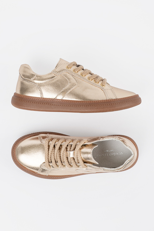 Gouden leren dames sneakers Sergio Leone Gouden leren dames sneakers Sergio Leone