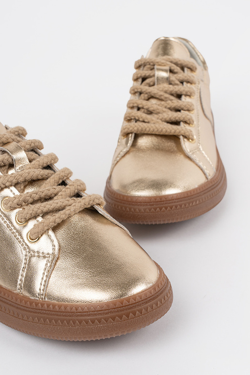 Gouden leren dames sneakers Sergio Leone Gouden leren dames sneakers Sergio Leone