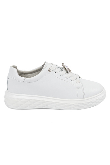 Witte leren dames sneakers...