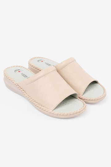 Slippers met leren... 2