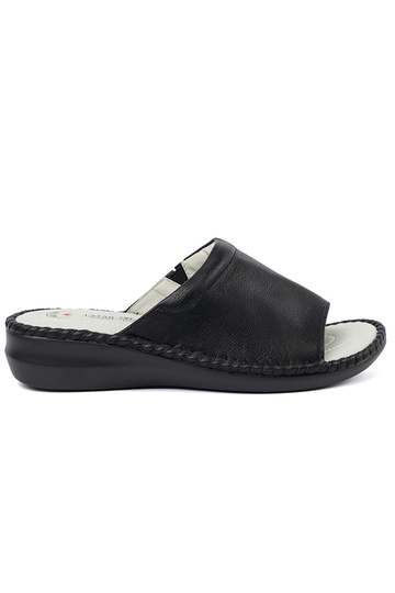 Zwarte dames slippers met...