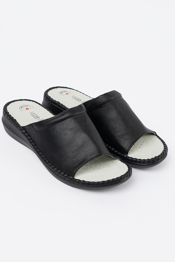 Zwarte dames slippers met... 2