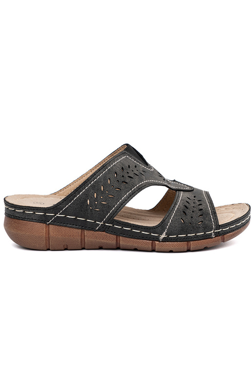 Zwarte platform slippers Zwarte platform slippers