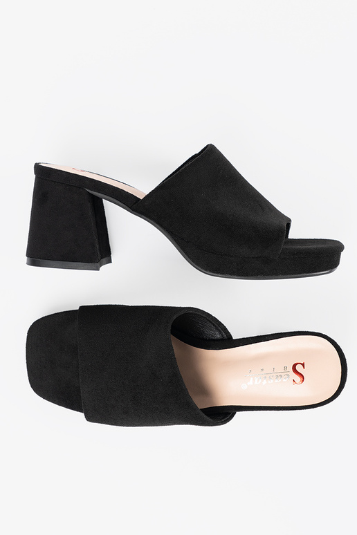 Dames slippers op hoge hakken in...