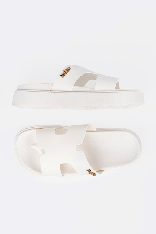 Slippers dames Initte kleur met platform Slippers dames Initte kleur met platform