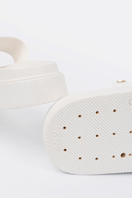 Slippers dames Initte kleur met platform Slippers dames Initte kleur met platform