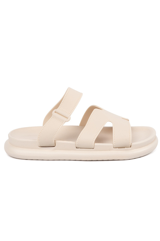 ivoor slippers dames op een platte zool ivoor slippers dames op een platte zool