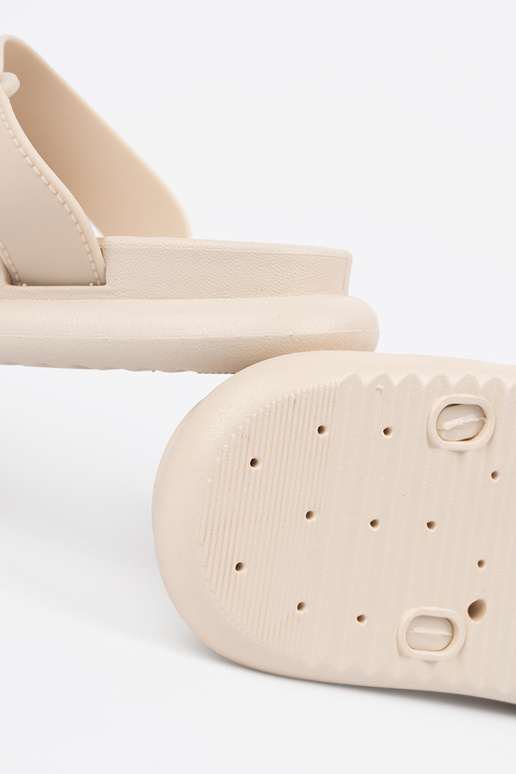 ivoor slippers dames op een platte zool ivoor slippers dames op een platte zool