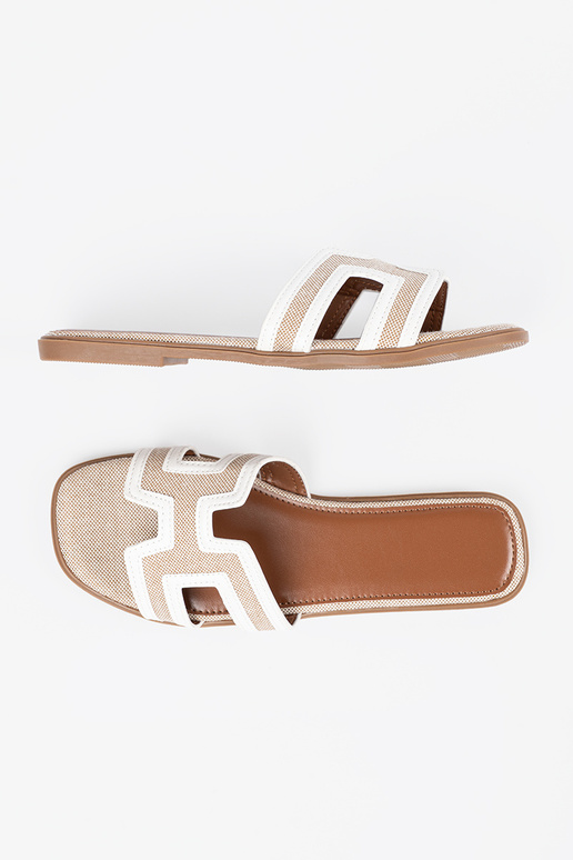 Initte kleur slippers dames op een...