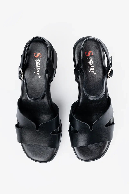 Zwarte sandalen met hak Zwarte sandalen met hak