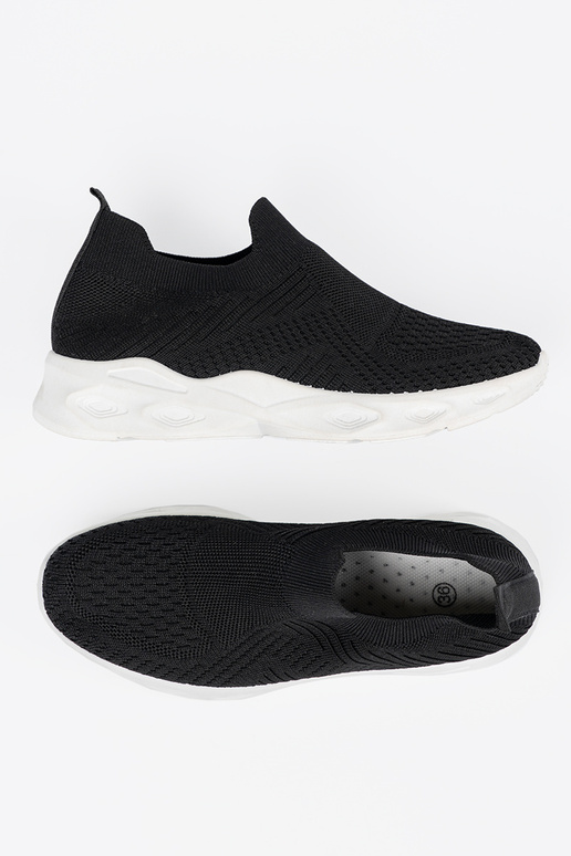 Zwarte dames sportschoenen met sluiting