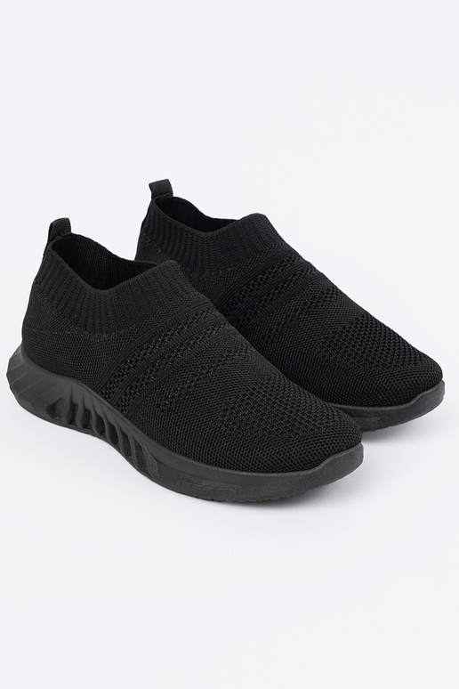 Zwarte kleur dames sportschoenen met...