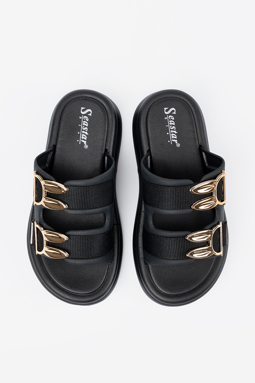 Pantoffels met een platform en gouden...