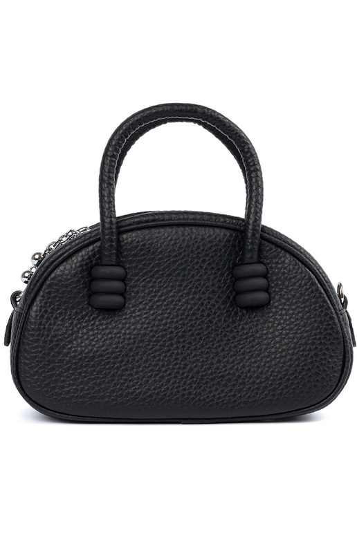 Zwarte portemonnee met riempjes