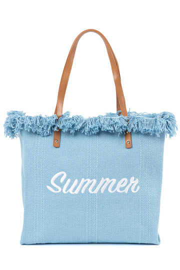 Strandtas met franjes "Summer"