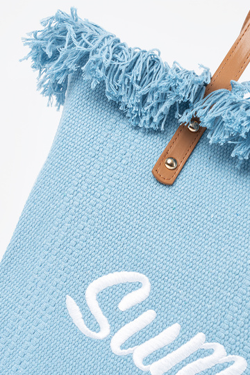 Strandtas met franjes "Summer" 2