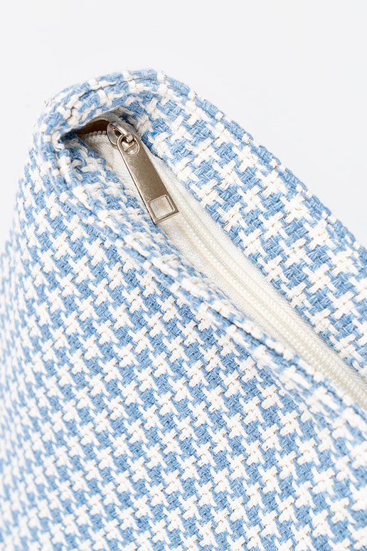 Strandtas / tas met blauw-wit geruit...