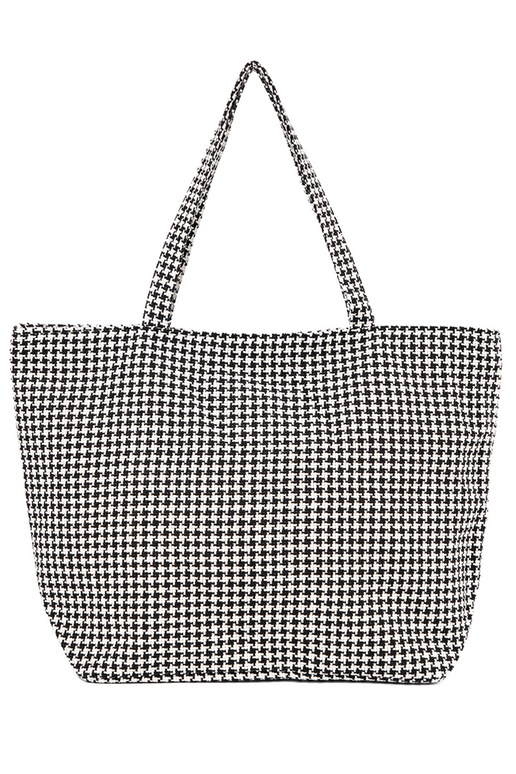 Strandtas / tas met zwart-wit geruit...