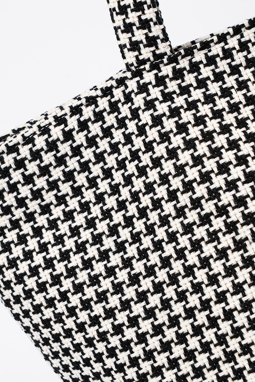 Strandtas / tas met zwart-wit geruit...