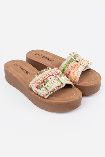 Multikleurige slippers met... 2