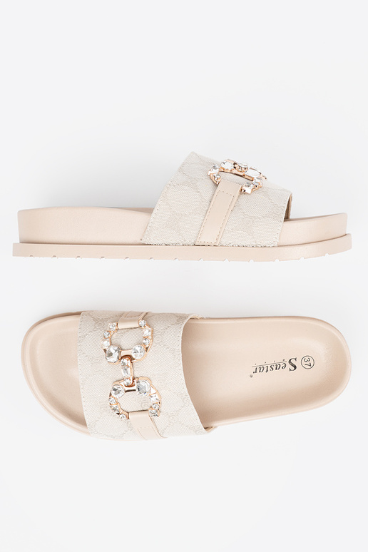 ivoor slippers ze zdobieniem