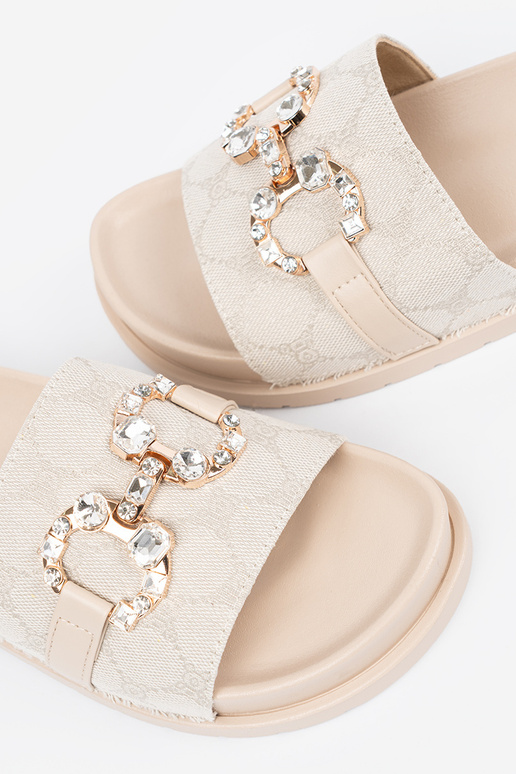 ivoor slippers ze zdobieniem