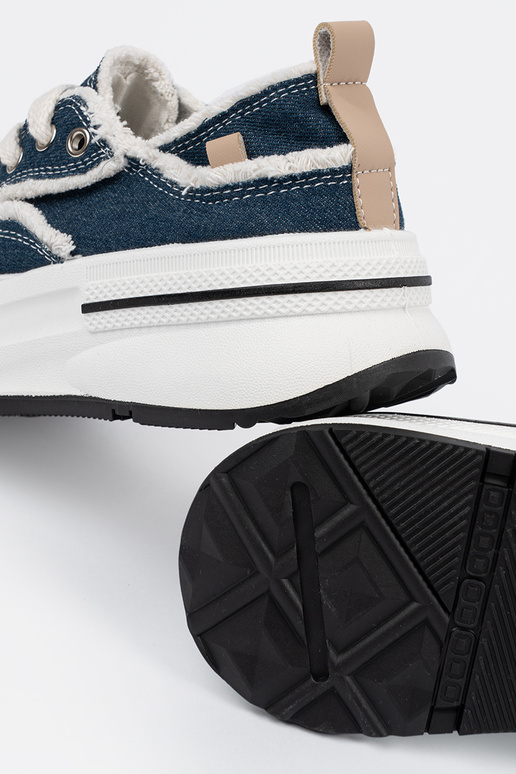 Donkerblauwe kleur dames schoenen met...