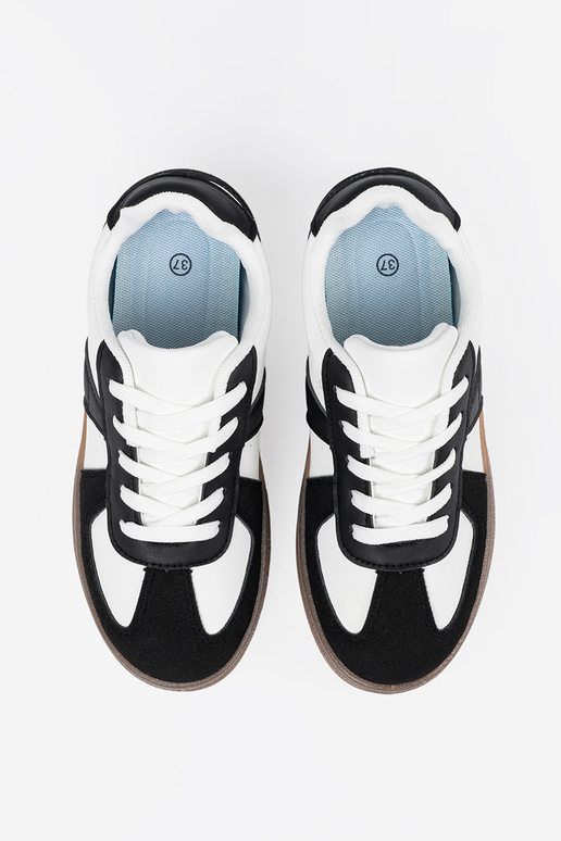 Zwart-witte sportieve schoenen met...