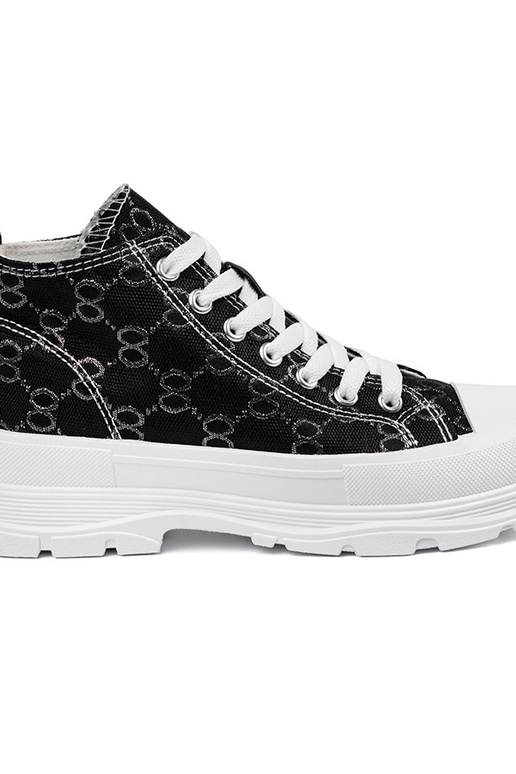 Zwarte kleur schoenen met veters en...