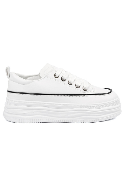 Witte dames schoenen met plateau