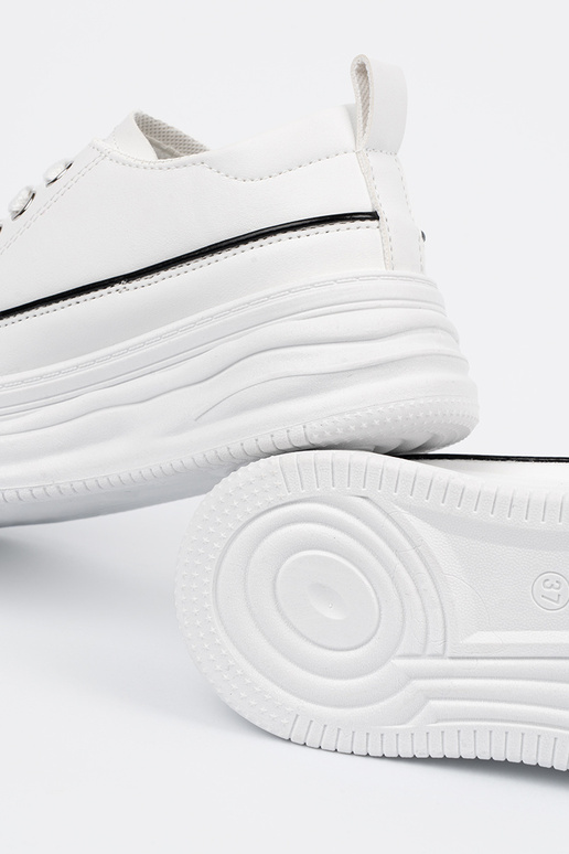 Witte dames schoenen met plateau