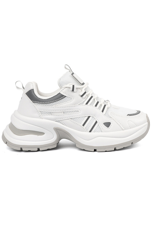 Witte dames schoenen met platform