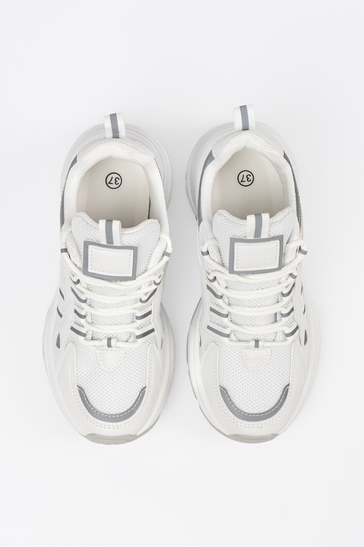 Witte dames schoenen met platform