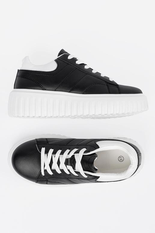 Zwarte dames sportieve schoenen met...