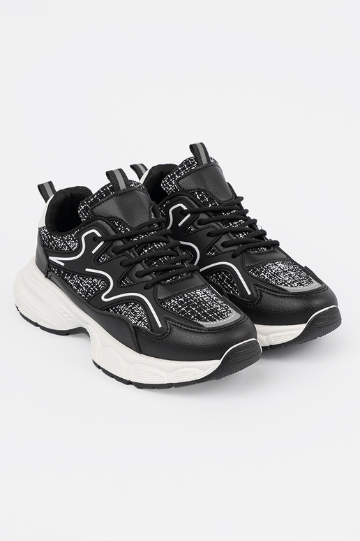 Zwarte casual schoenen in sportstijl...