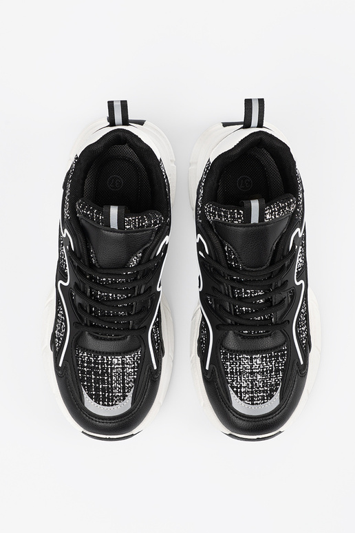 Zwarte casual schoenen in sportstijl...