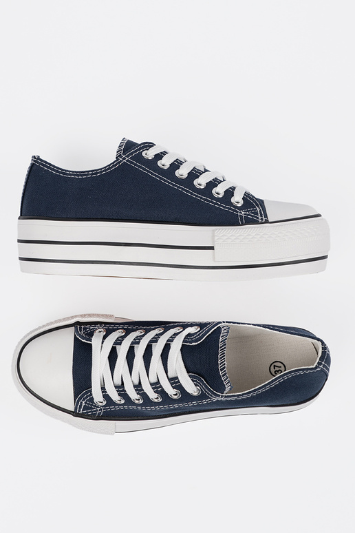 Blauwe kleur dames schoenen met platform Blauwe kleur dames schoenen met platform