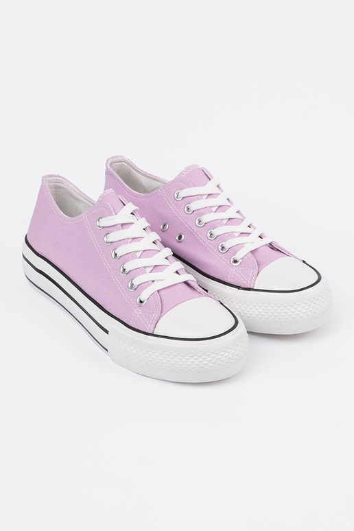 Roze dames schoenen met een platform