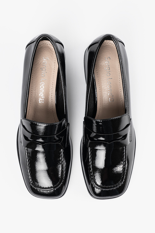 Zwarte dames schoenen in lorde stijl