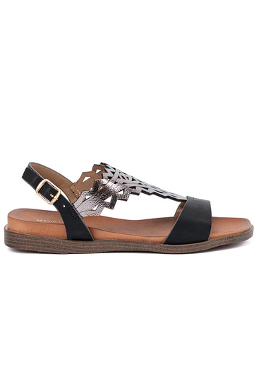 Bruine platte sandalen,...