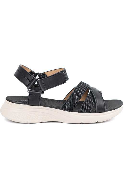 Bruine sandalen op een witte platform Bruine sandalen op een witte platform