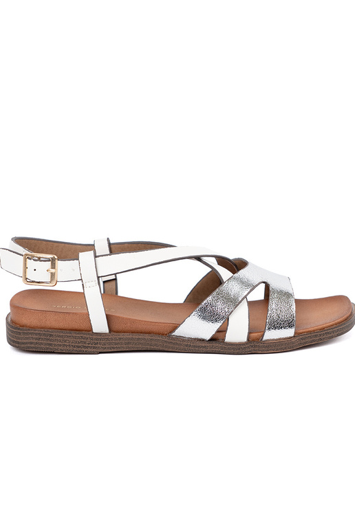 Gouden sandalen met opengewerkte details