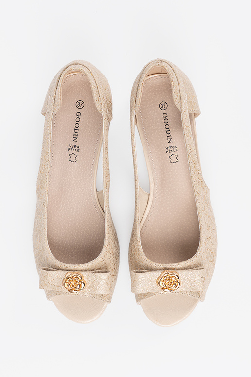 Halfhoge schoenen met open tenen in...