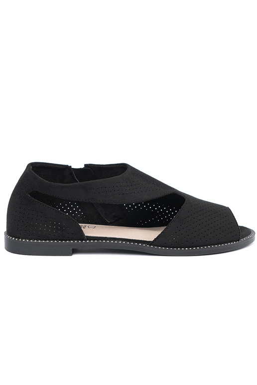 Vlakke opengewerkte sandalen in... Vlakke opengewerkte sandalen in...