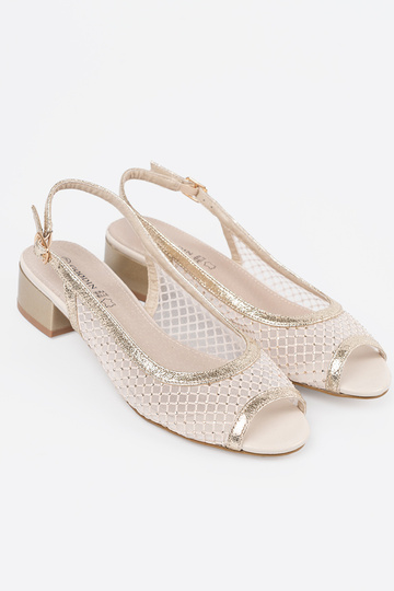 Sandalen met decoratief net... 2