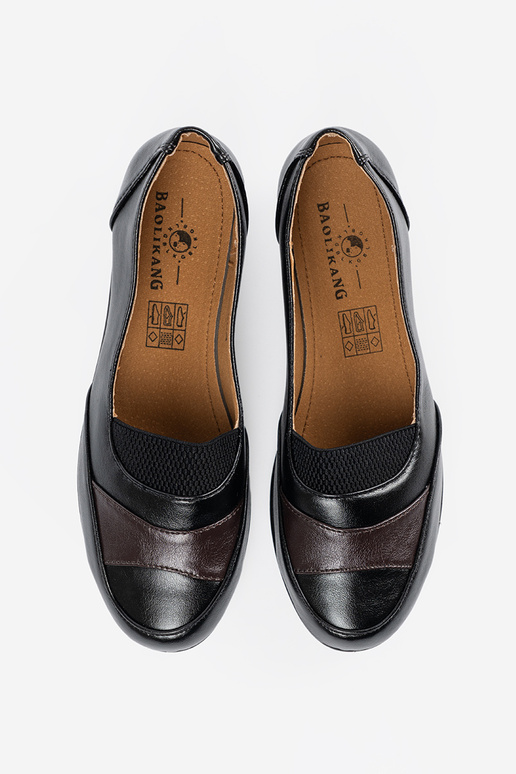 Zwarte klassieke dames instappers